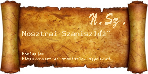 Nosztrai Szaniszló névjegykártya